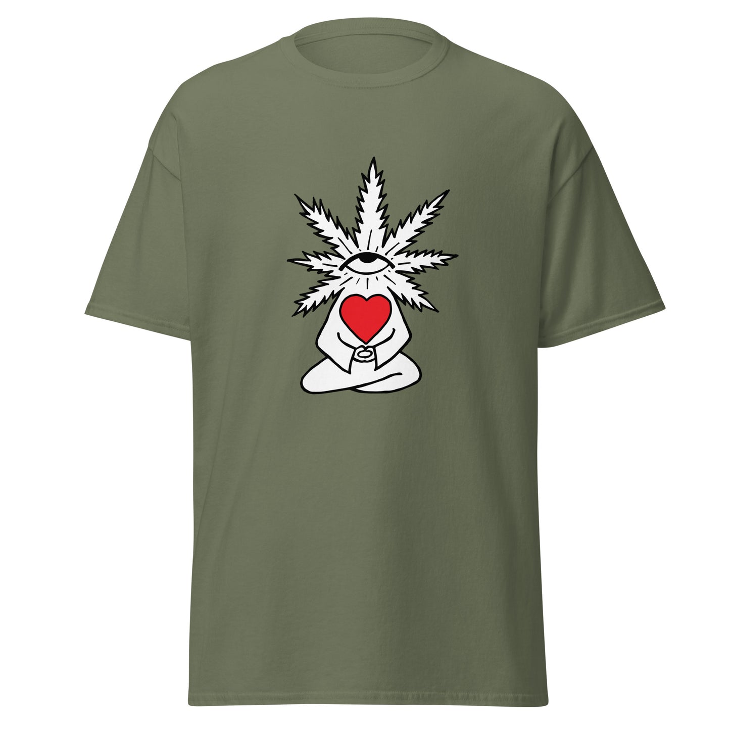Plant with Red Heart and Eye | Unisex Classic T-Shirt
