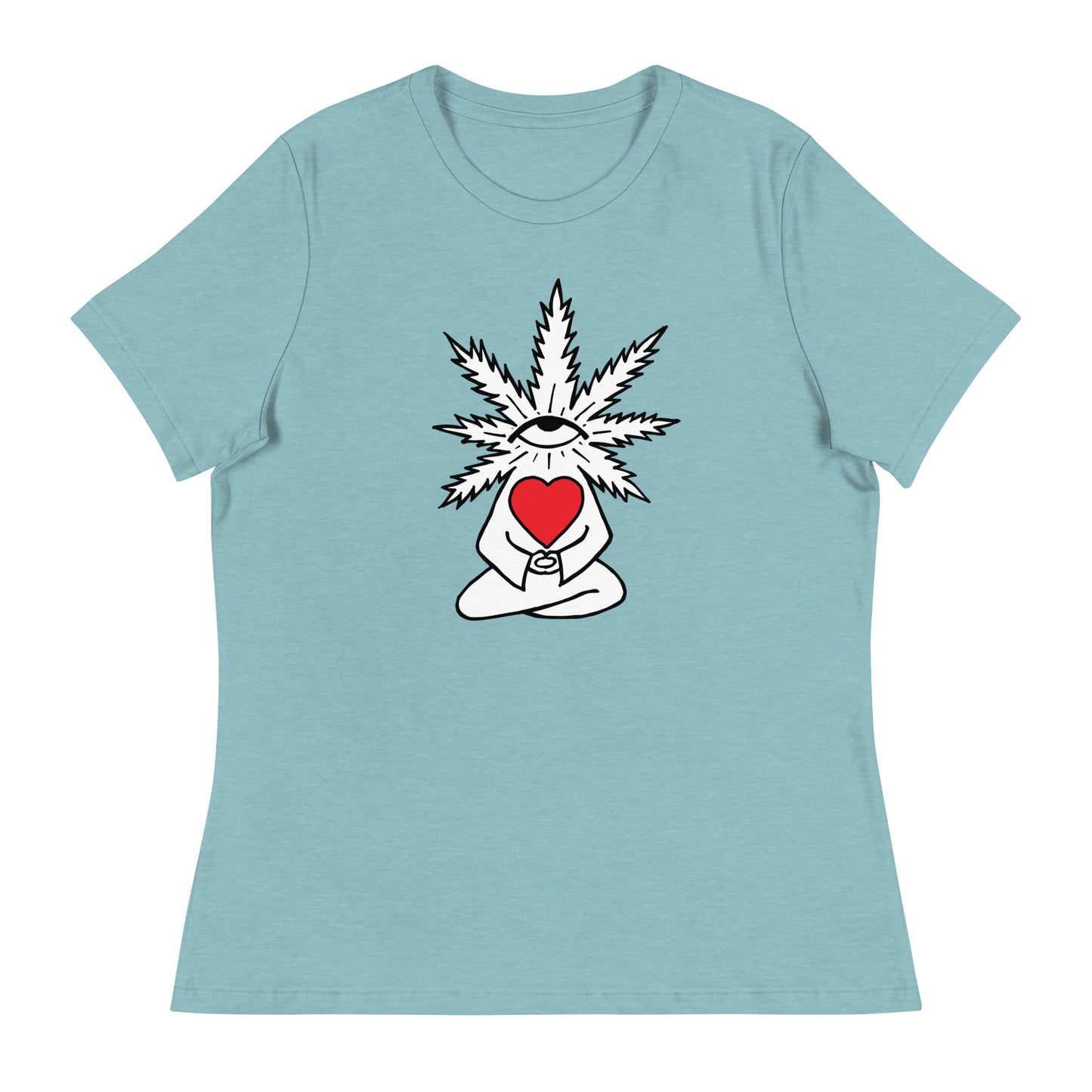 Plant with Red Heart and Eye | Women's T-Shirt