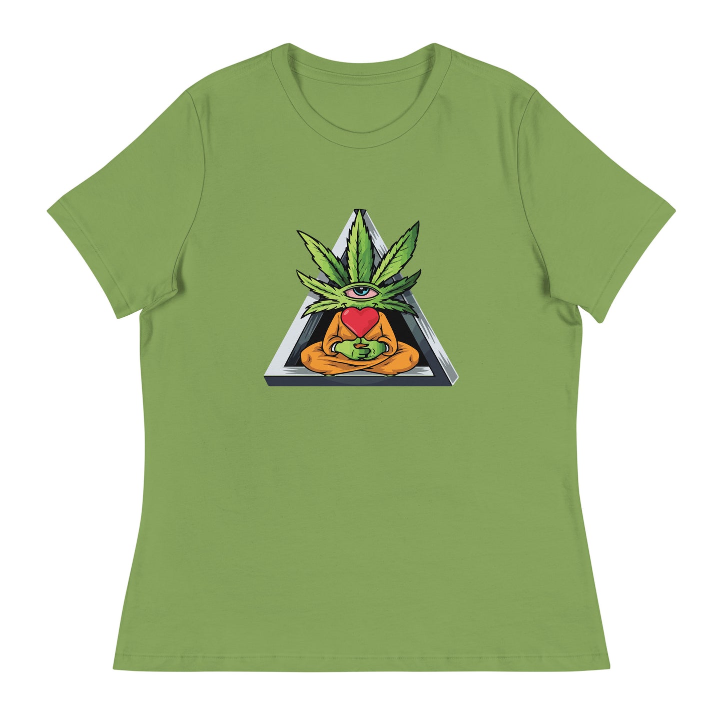 Cartoon Plant with Heart (Orange Robe) | Women's T-Shirt