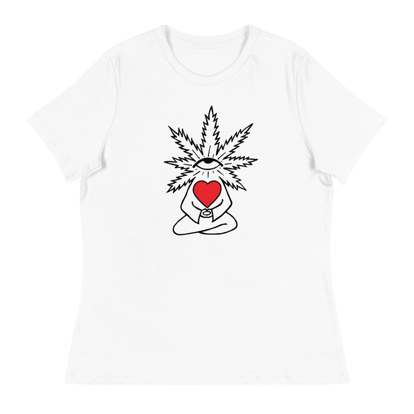 Plant with Red Heart and Eye | Women's T-Shirt