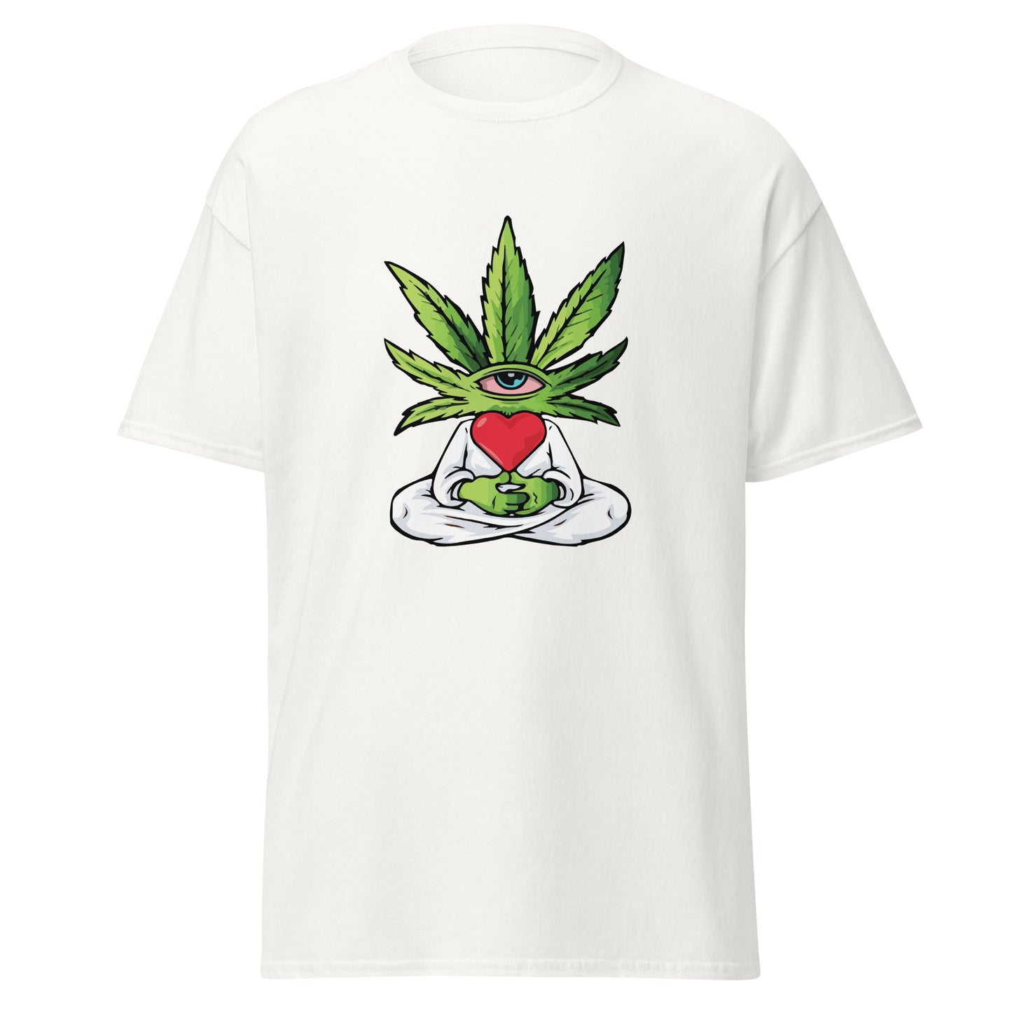 Cartoon Plant with Heart (White Robe) | Unisex Classic T-Shirt