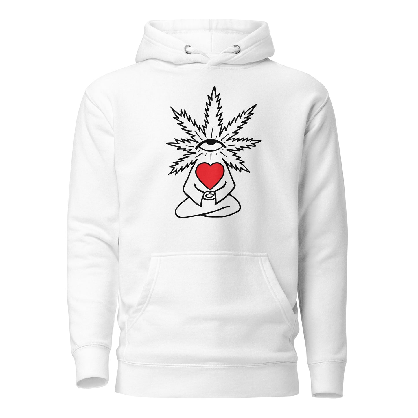 Plant with Red Heart and Eye | Unisex Hoodie