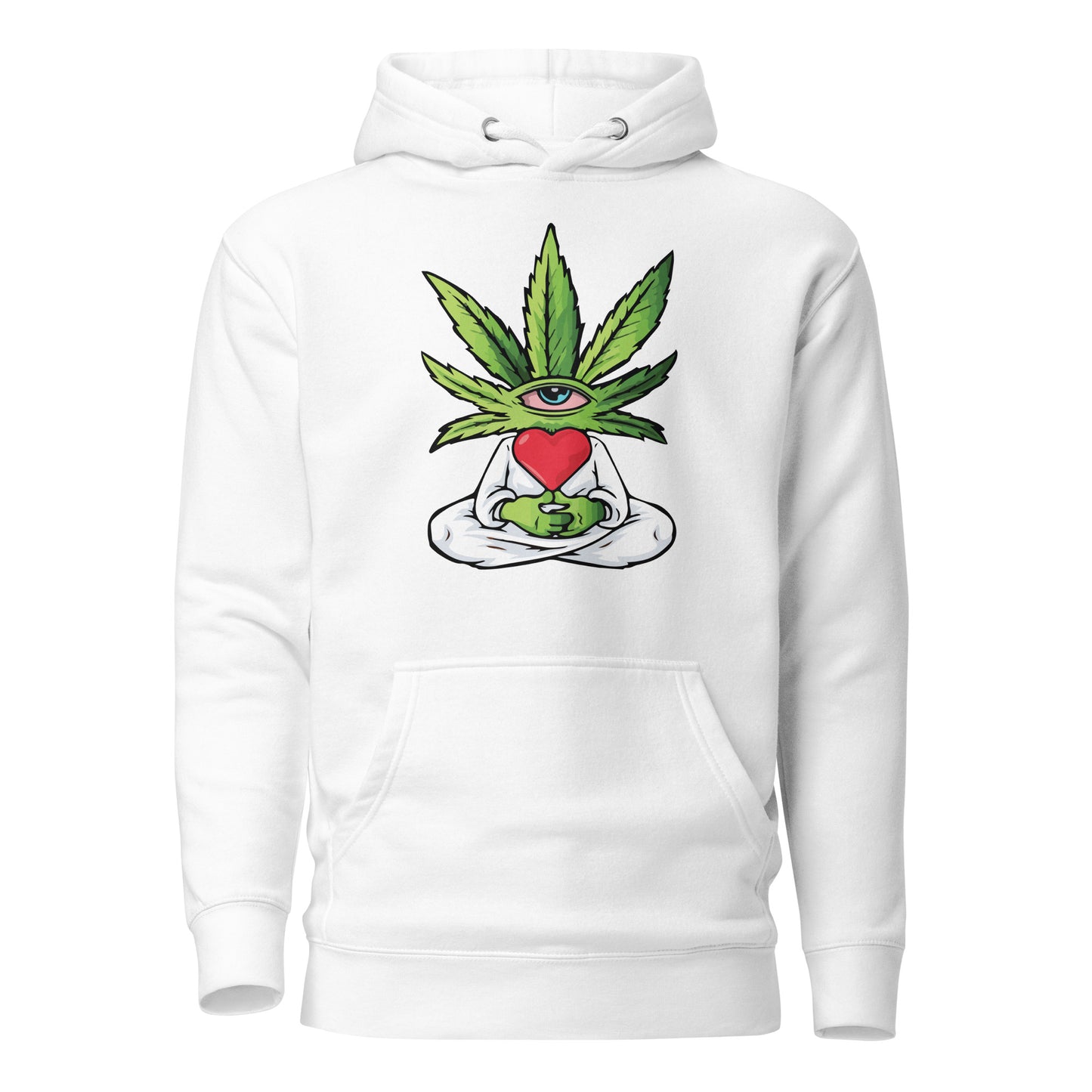 Cartoon Plant with Heart (White Robe) | Unisex Hoodie