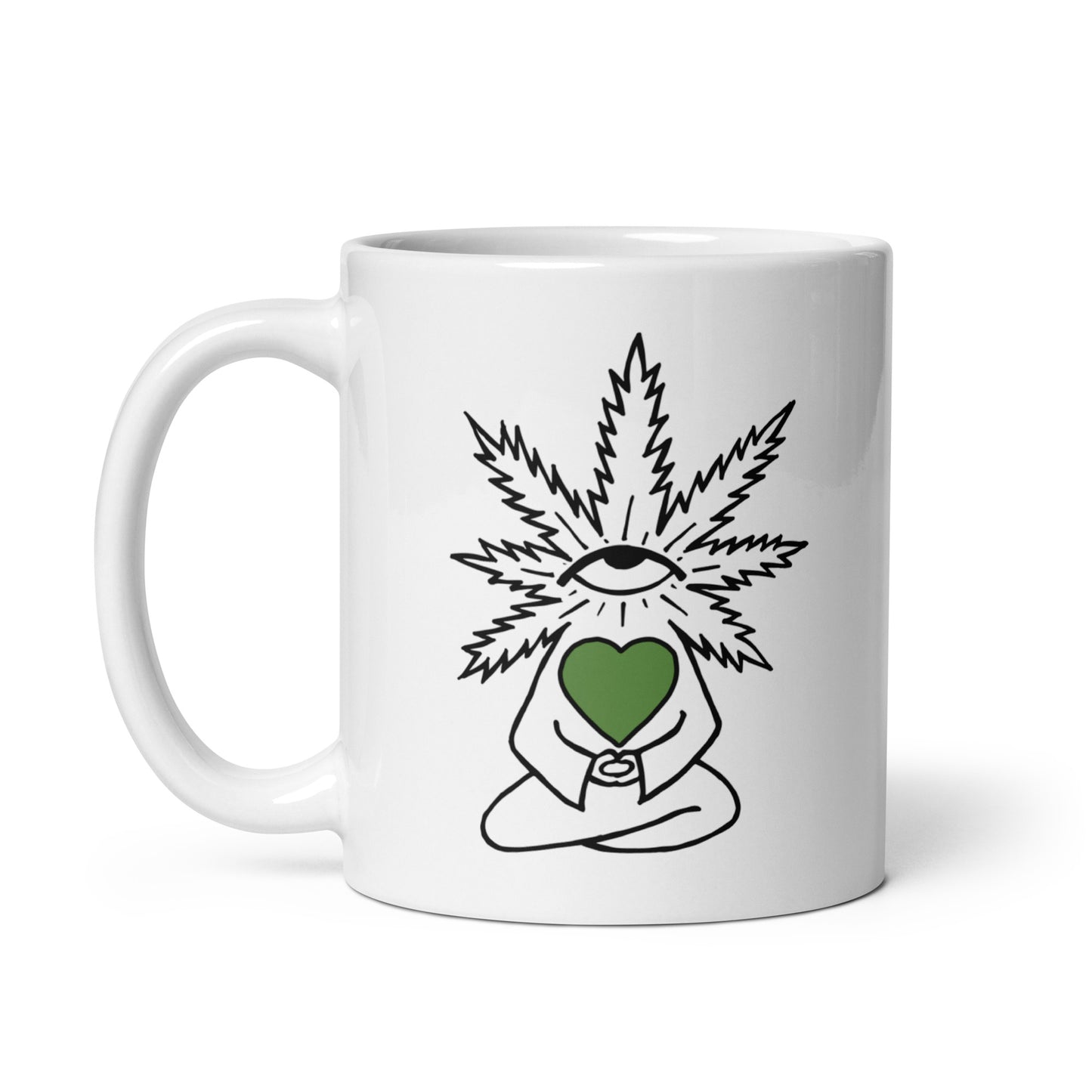 Plant with Green Heart and Eye | Coffee Mug