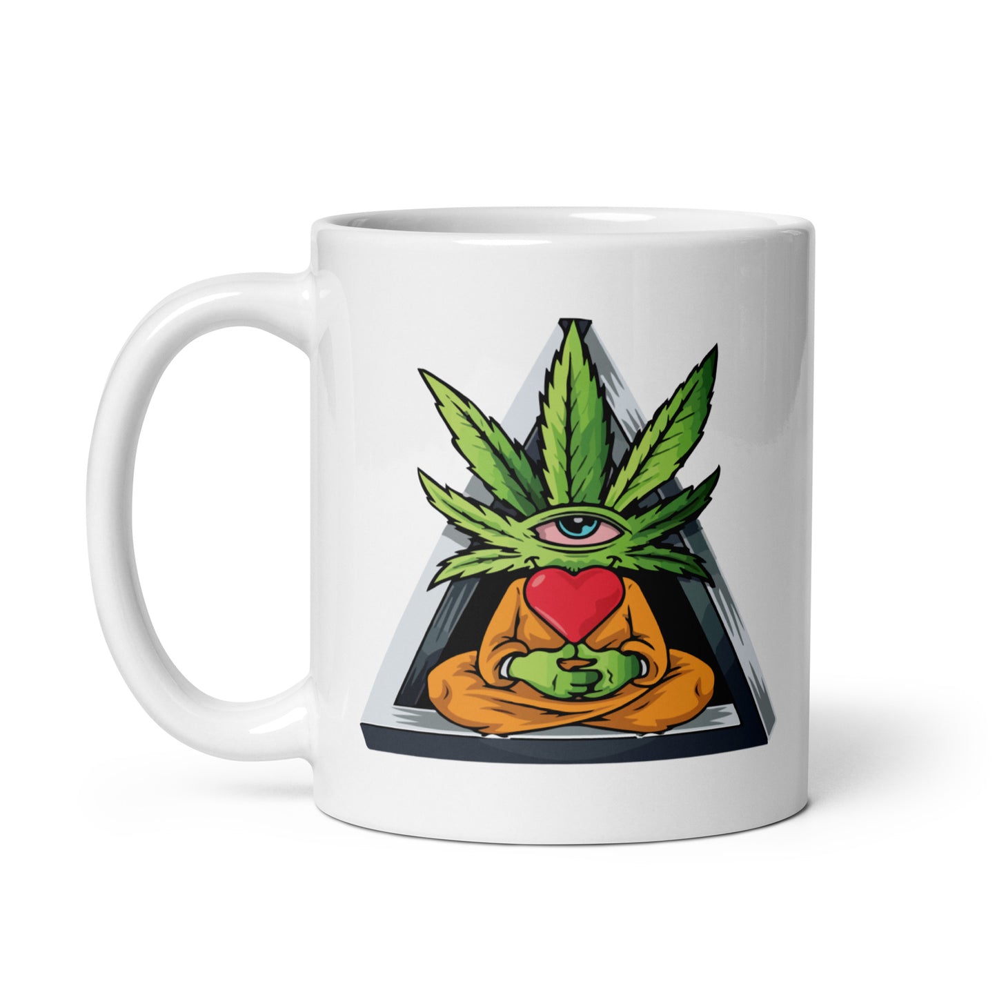 Cartoon Plant with Heart (Orange Robe) | Coffee Mug