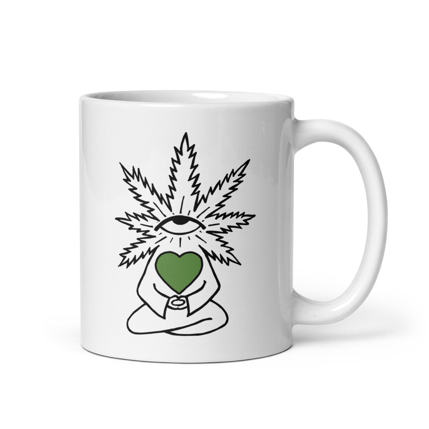 Plant with Green Heart and Eye | Coffee Mug