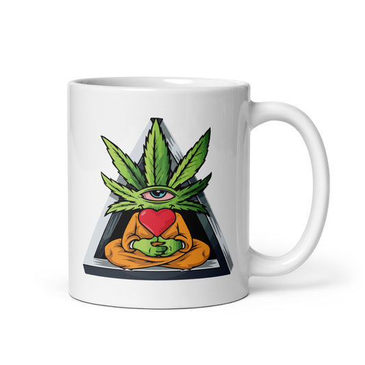 Cartoon Plant with Heart (Orange Robe) | Coffee Mug