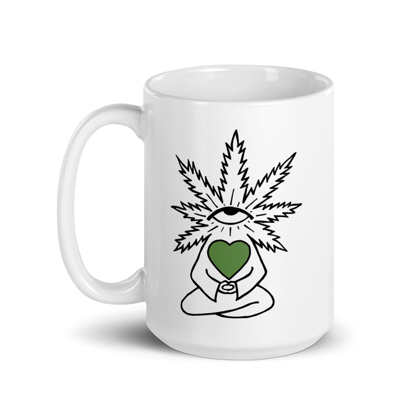 Plant with Green Heart and Eye | Coffee Mug