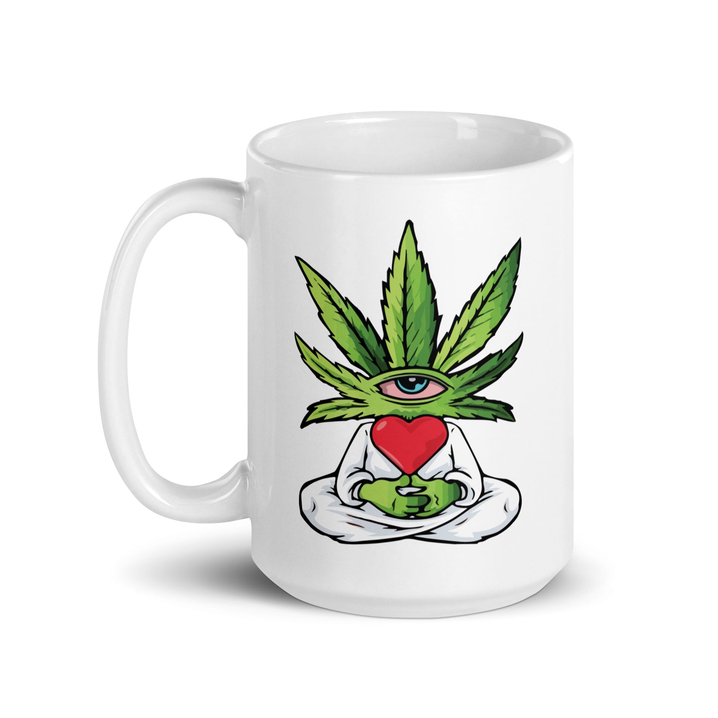 Cartoon Plant with Heart (White Robe) | Coffee Mug