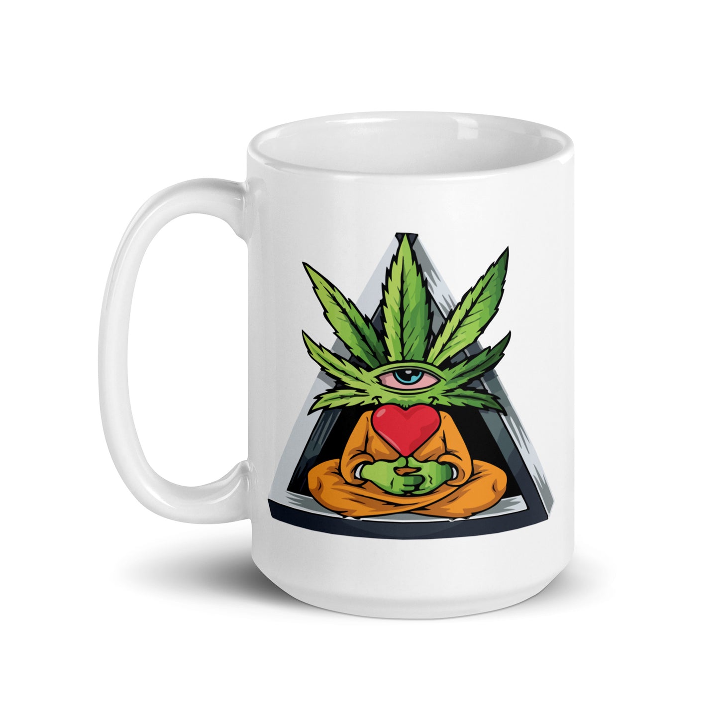 Cartoon Plant with Heart (Orange Robe) | Coffee Mug