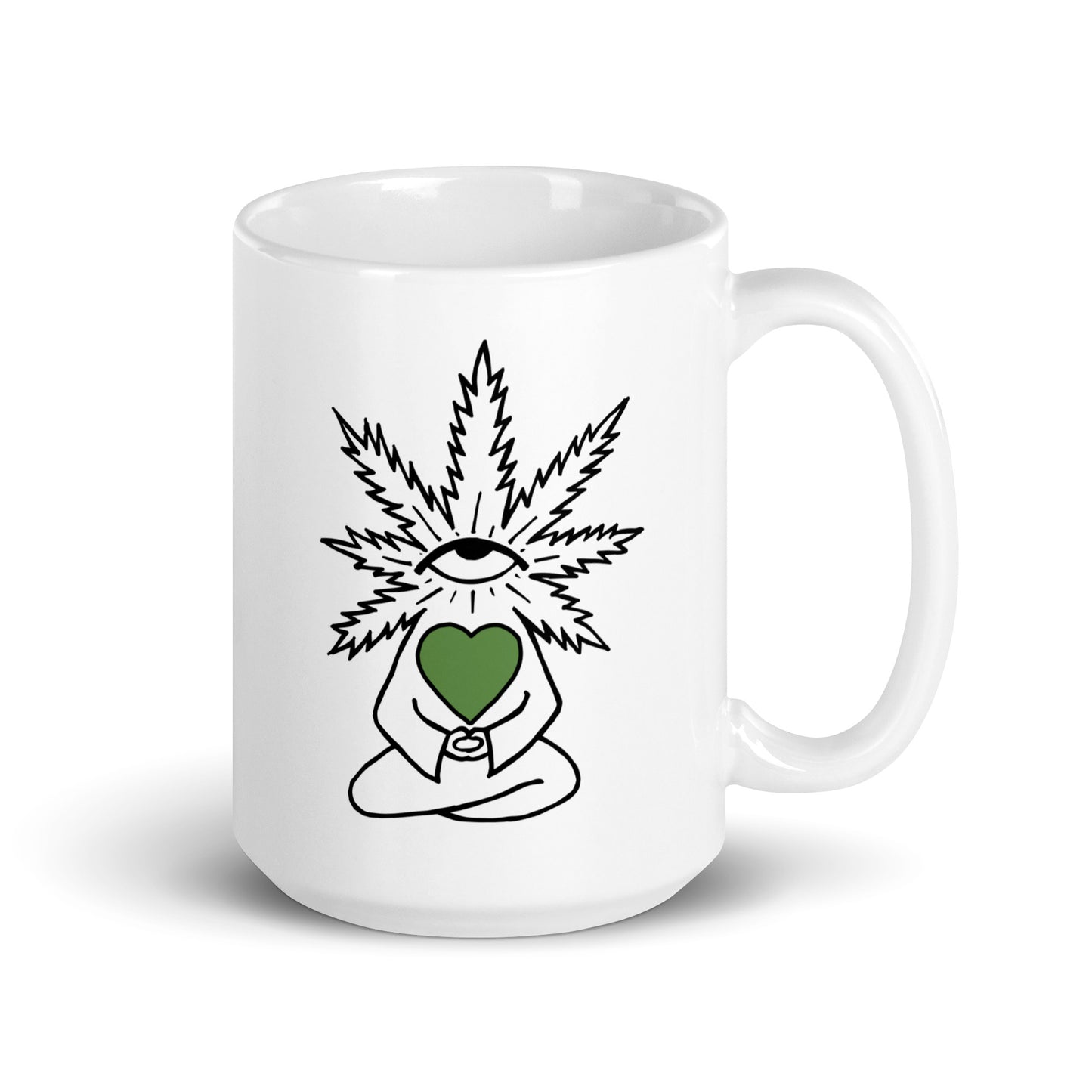 Plant with Green Heart and Eye | Coffee Mug