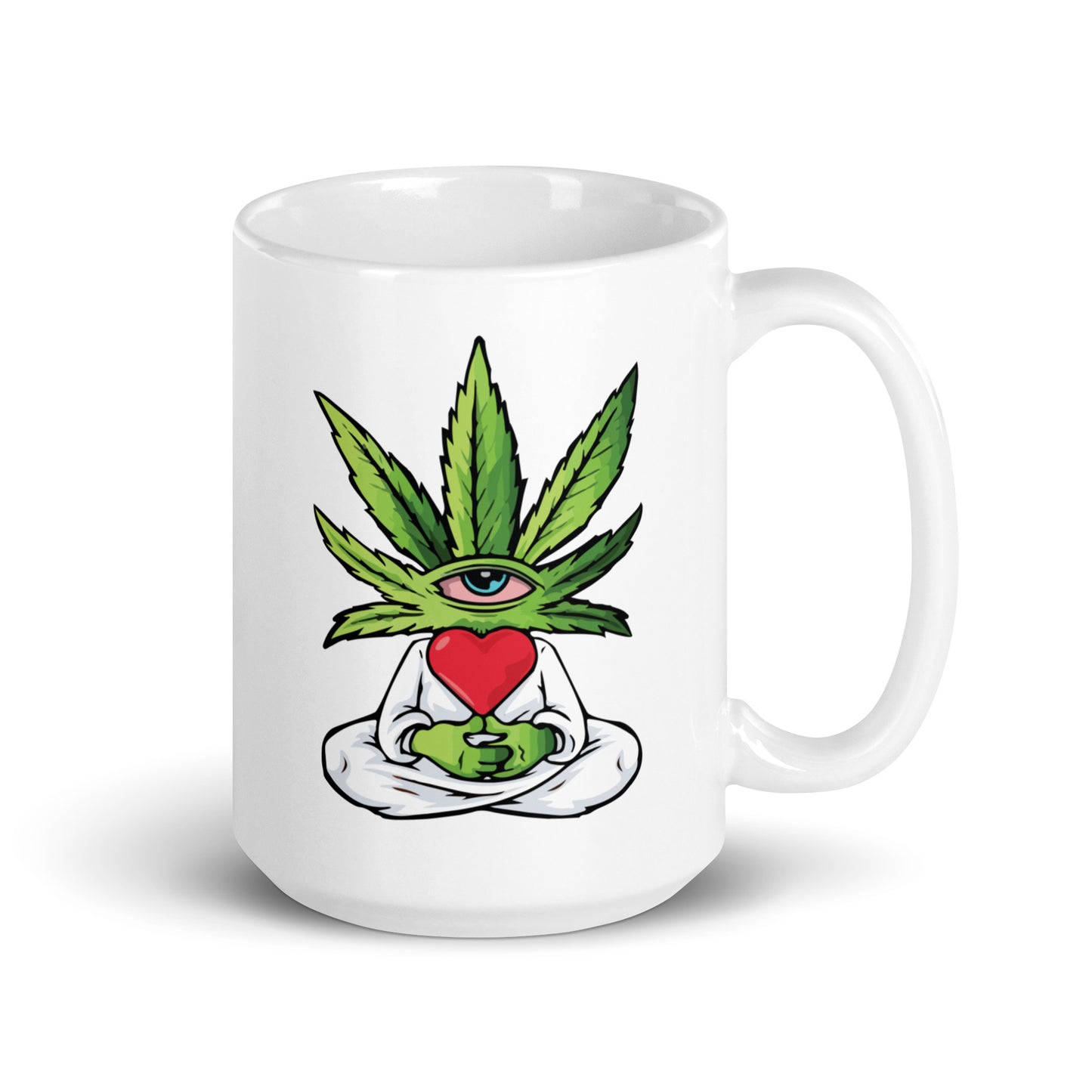 Cartoon Plant with Heart (White Robe) | Coffee Mug