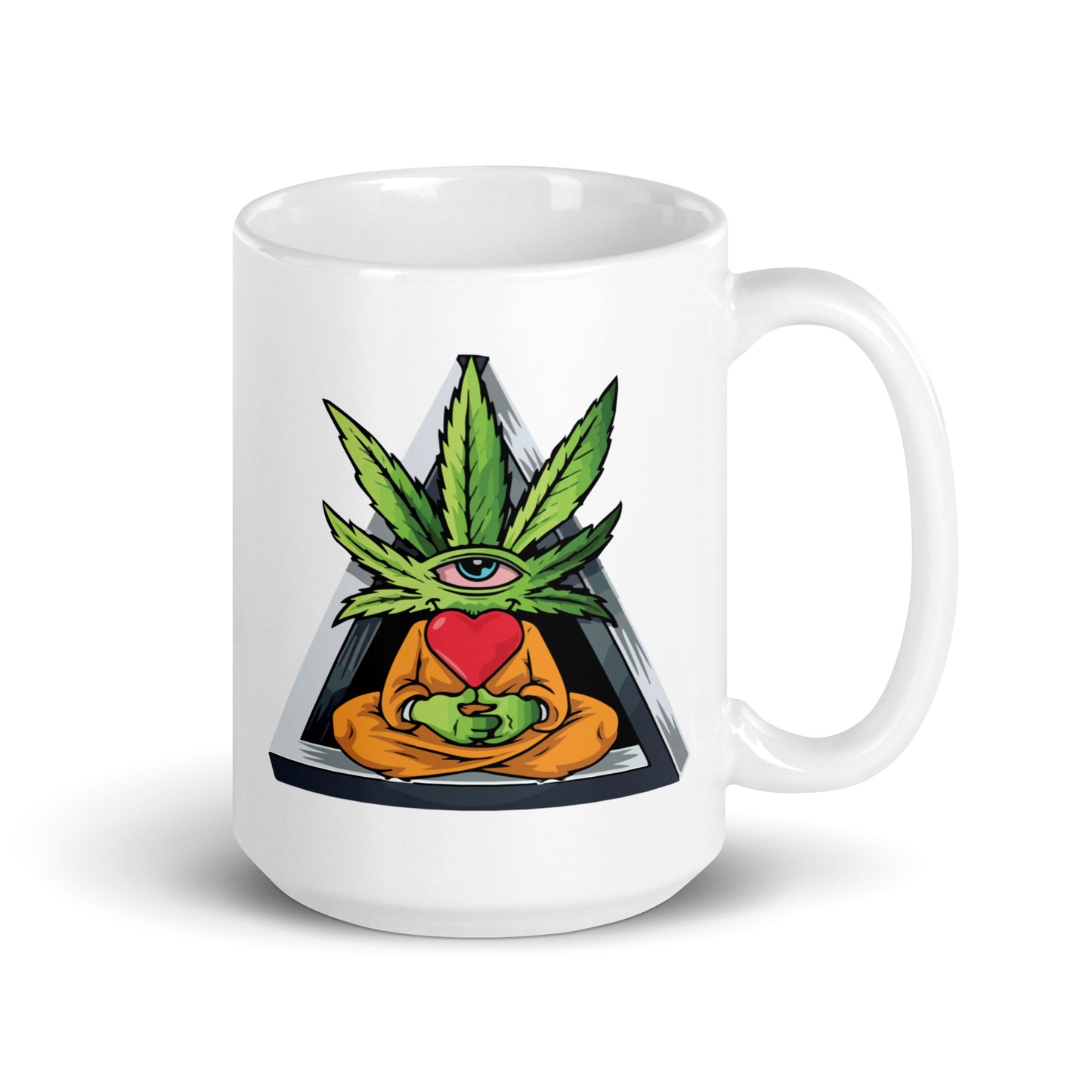 Cartoon Plant with Heart (Orange Robe) | Coffee Mug