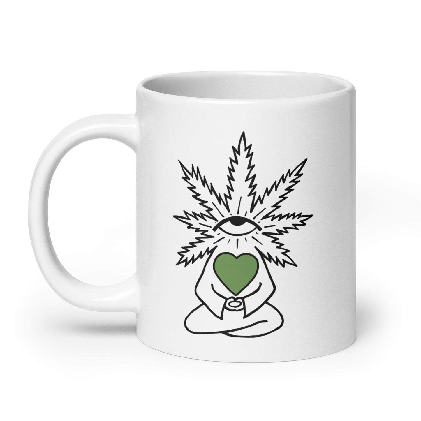 Plant with Green Heart and Eye | Coffee Mug