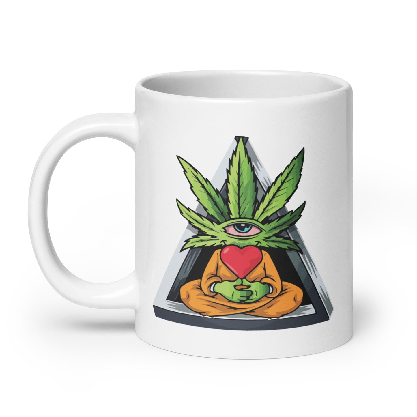 Cartoon Plant with Heart (Orange Robe) | Coffee Mug