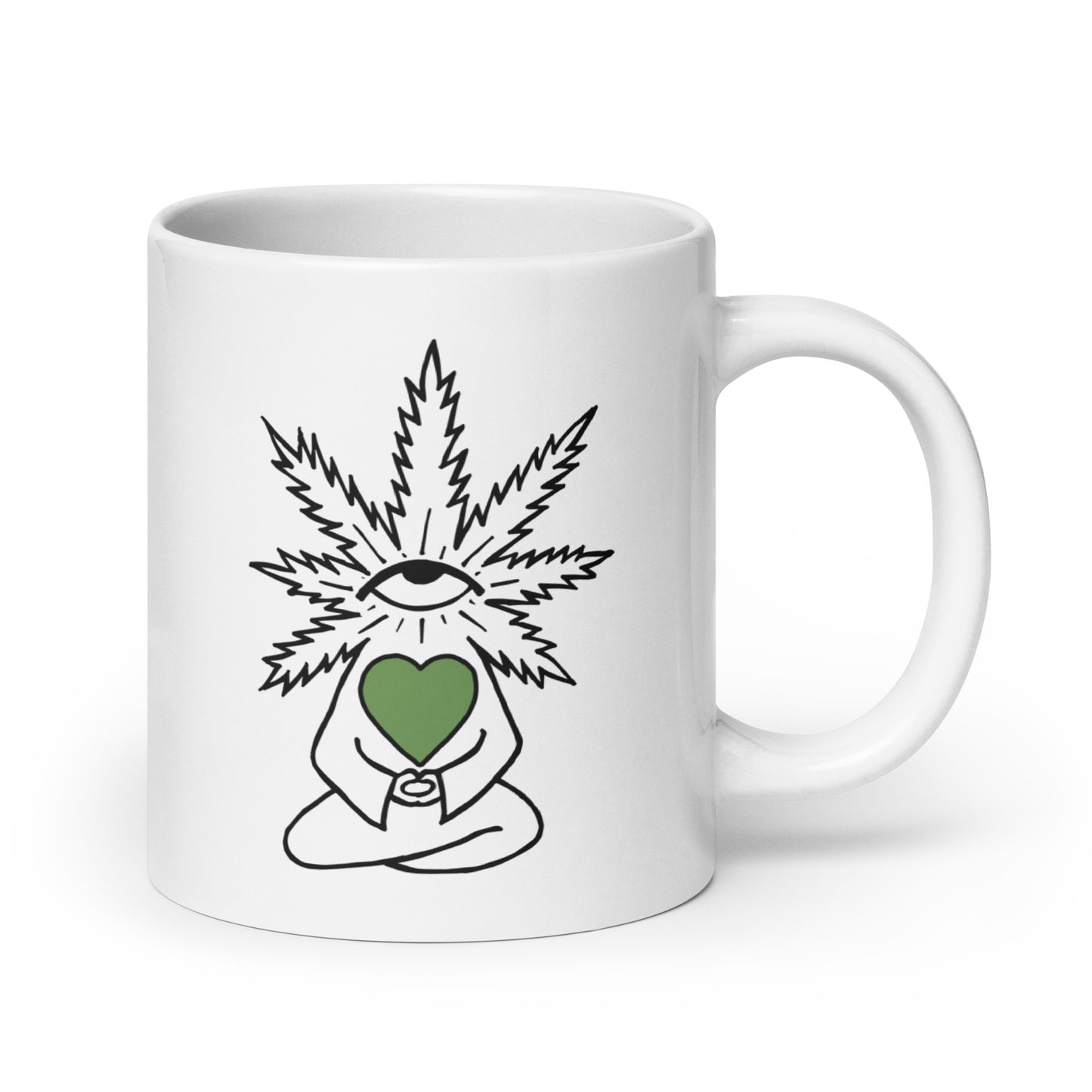 Plant with Green Heart and Eye | Coffee Mug