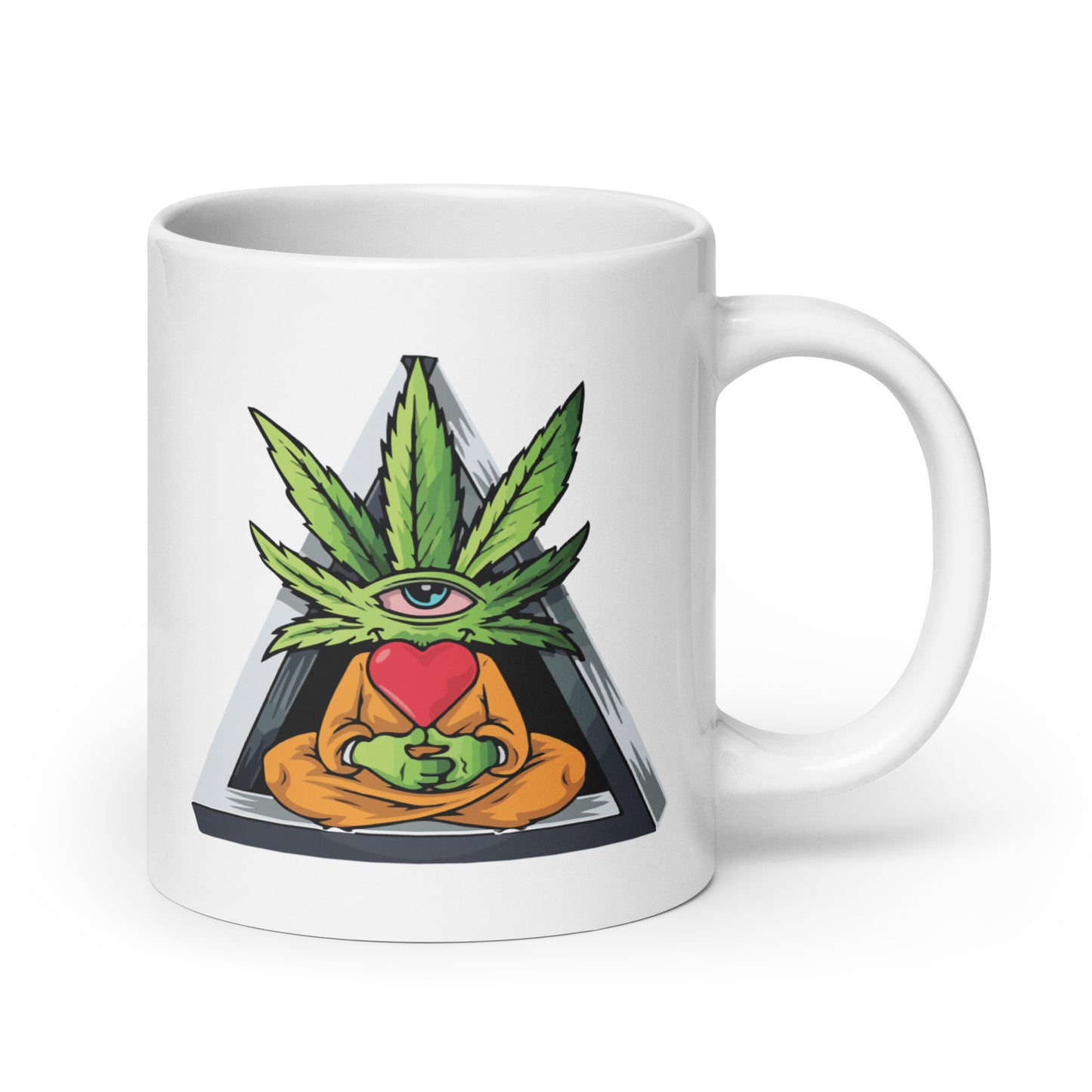 Cartoon Plant with Heart (Orange Robe) | Coffee Mug