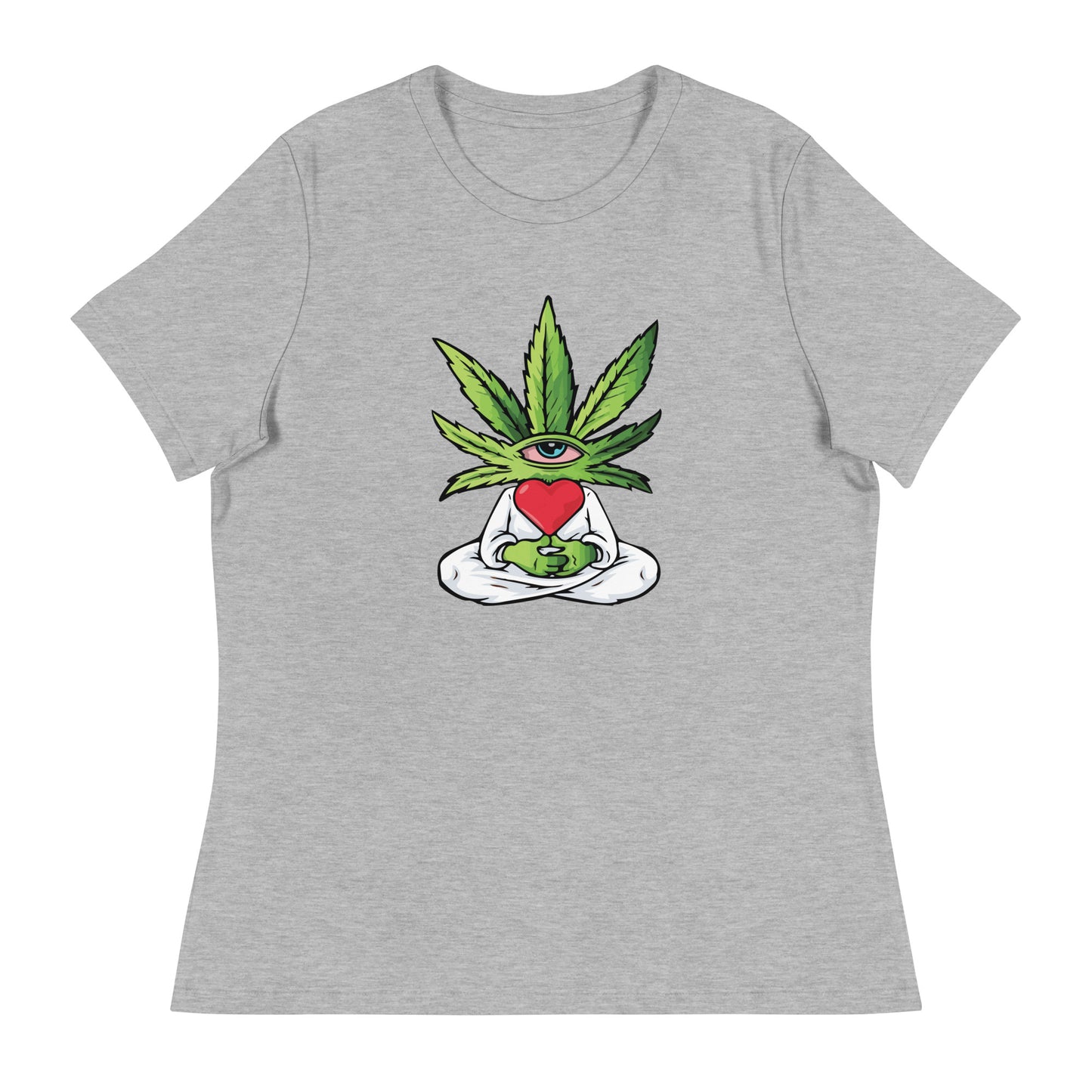 Cartoon Plant with Heart (White Robe) | Women's T-Shirt