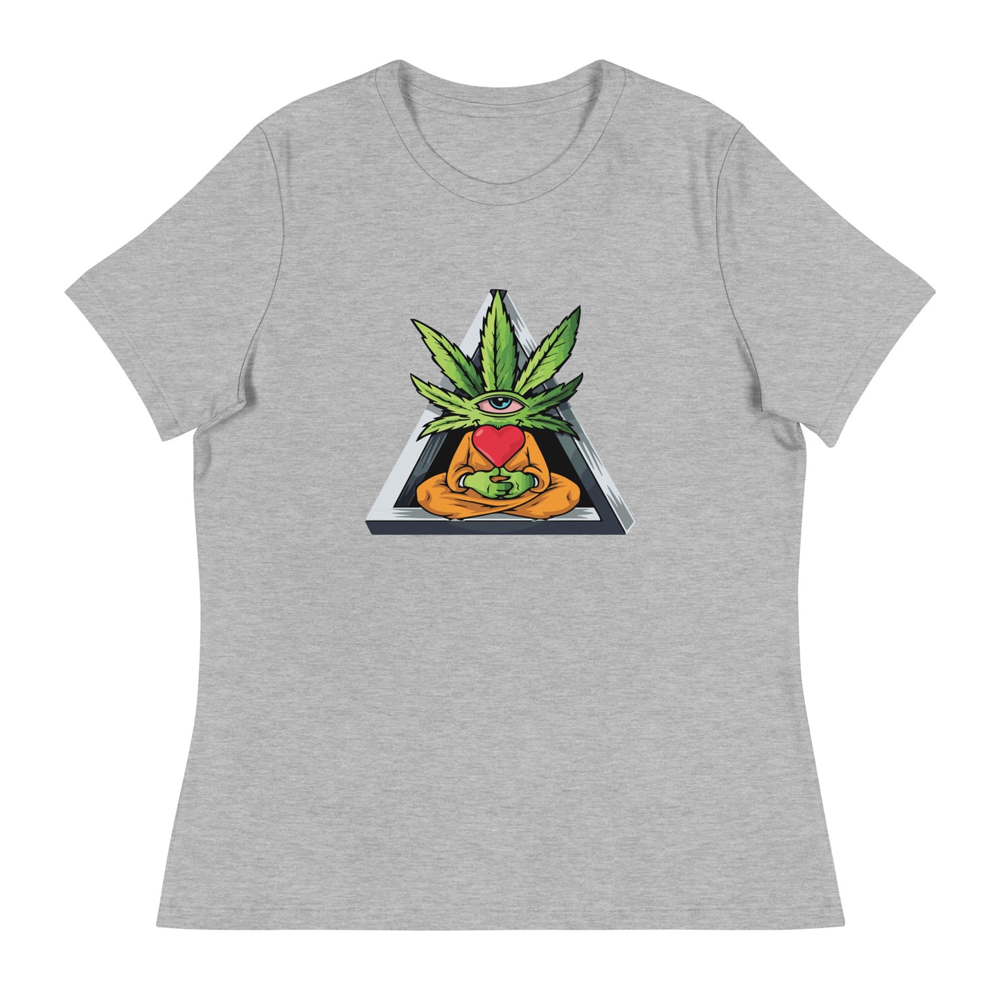 Cartoon Plant with Heart (Orange Robe) | Women's T-Shirt