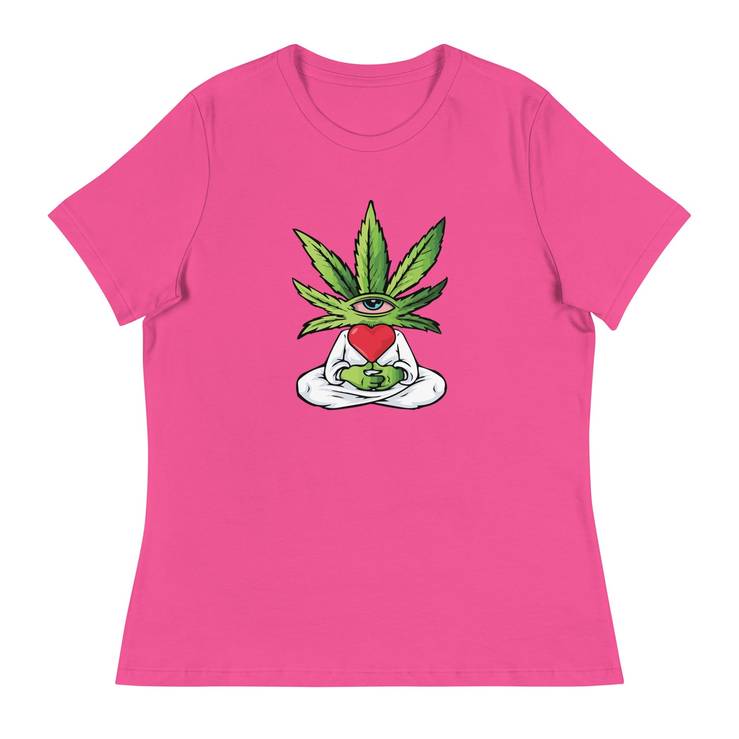 Cartoon Plant with Heart (White Robe) | Women's T-Shirt