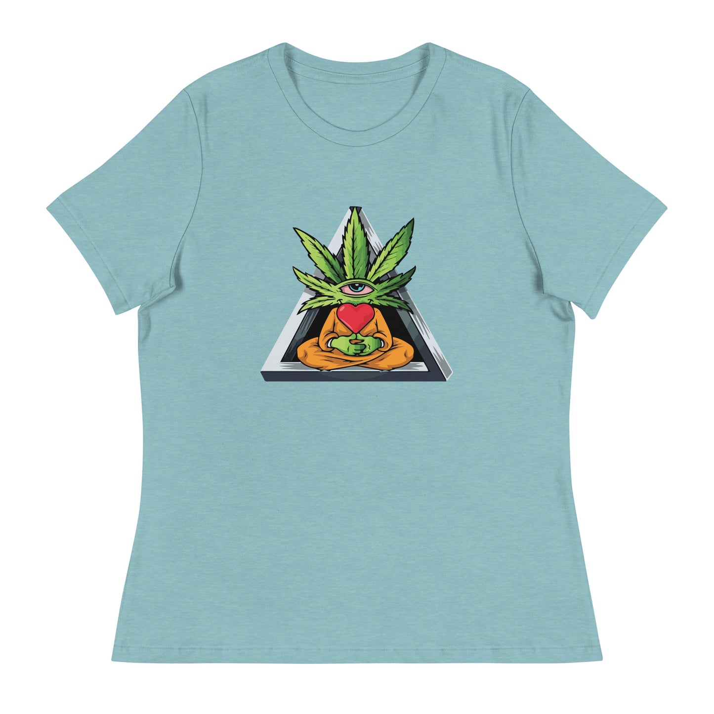 Cartoon Plant with Heart (Orange Robe) | Women's T-Shirt