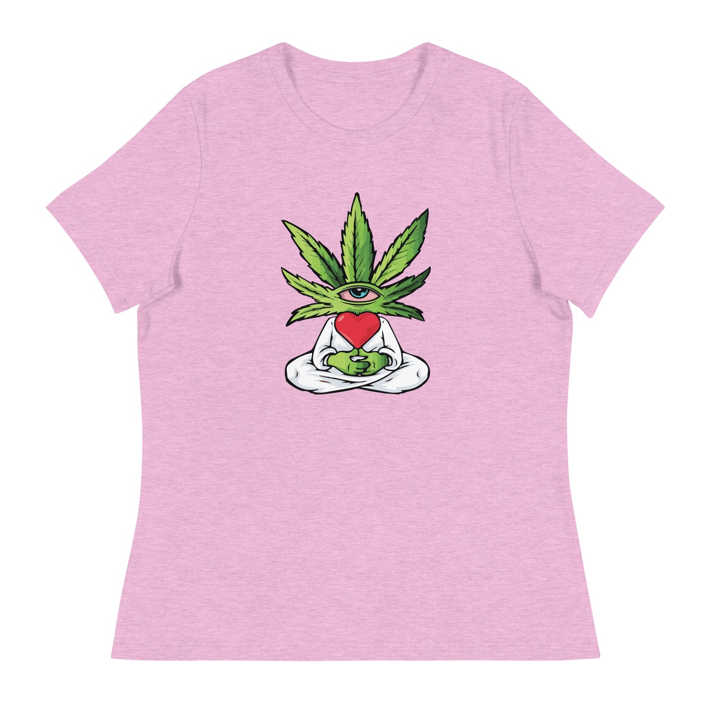 Cartoon Plant with Heart (White Robe) | Women's T-Shirt