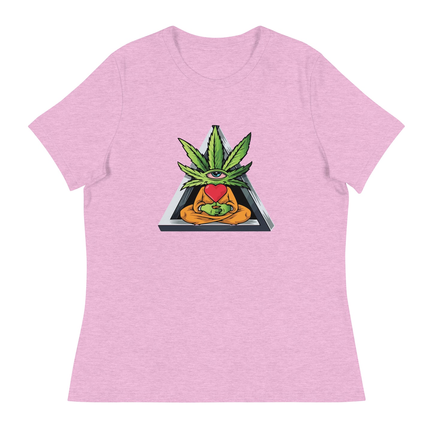 Cartoon Plant with Heart (Orange Robe) | Women's T-Shirt