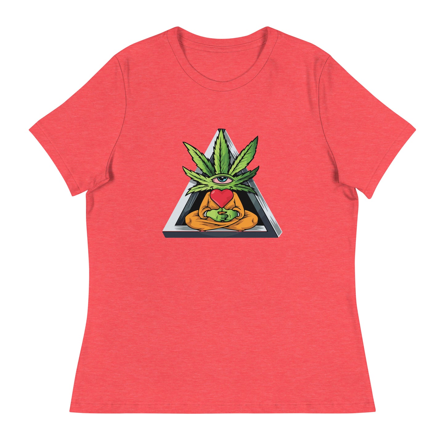 Cartoon Plant with Heart (Orange Robe) | Women's T-Shirt