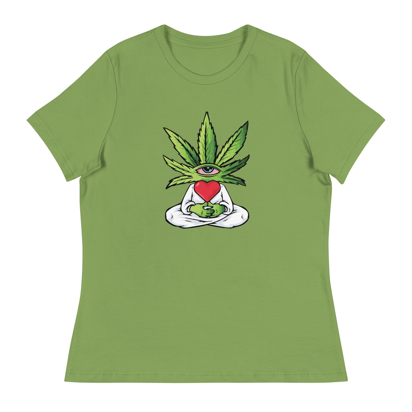 Cartoon Plant with Heart (White Robe) | Women's T-Shirt