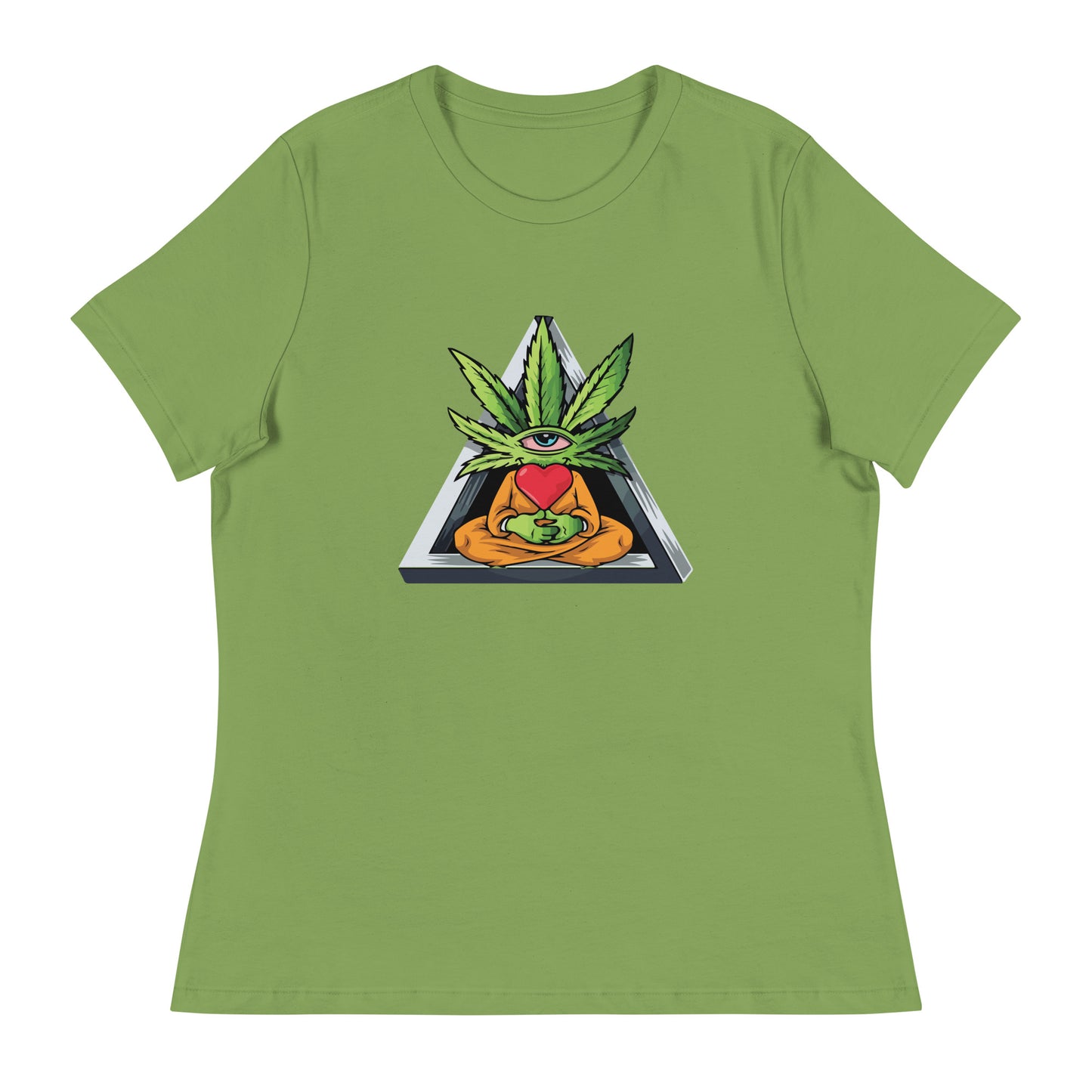 Cartoon Plant with Heart (Orange Robe) | Women's T-Shirt