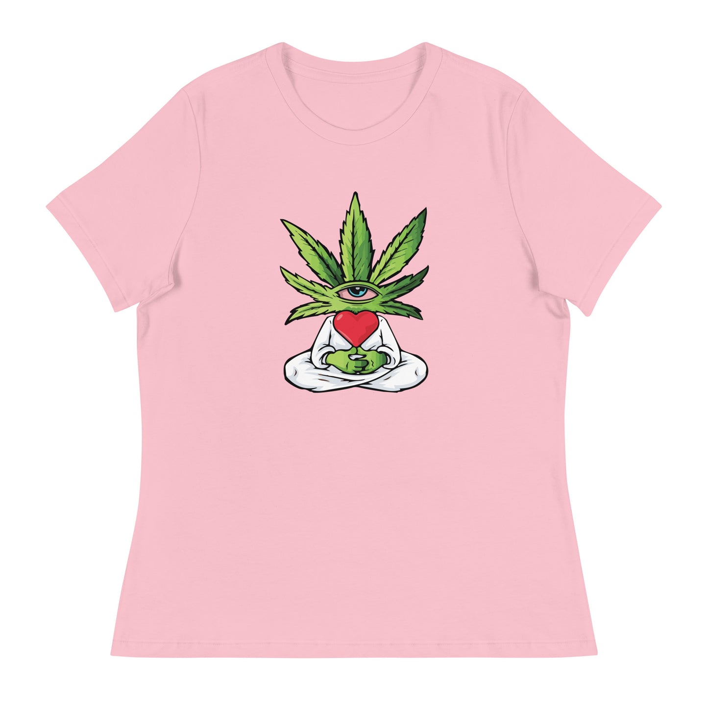 Cartoon Plant with Heart (White Robe) | Women's T-Shirt