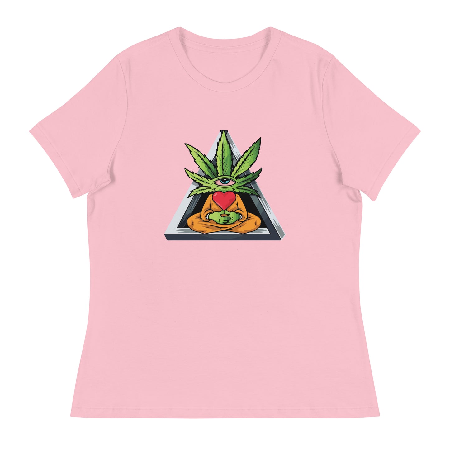 Cartoon Plant with Heart (Orange Robe) | Women's T-Shirt